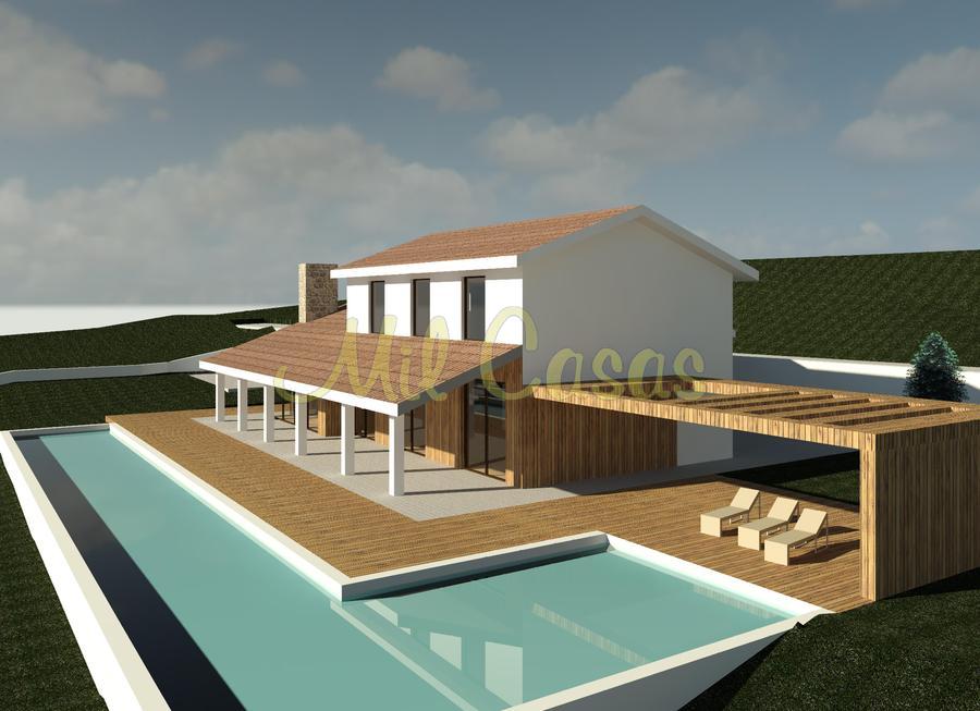 Vista 3 d opcion con piscina y solarium